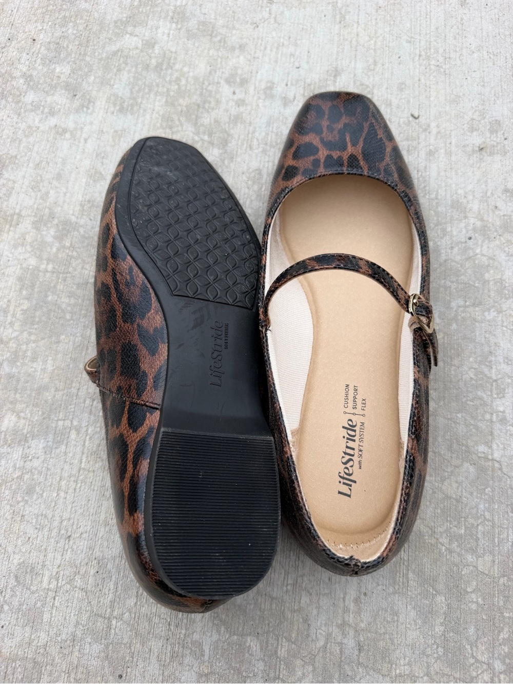 Life Stride Leopard-Print Mary Jane Flats - Dark Brown & Black - Picture 4 of 4